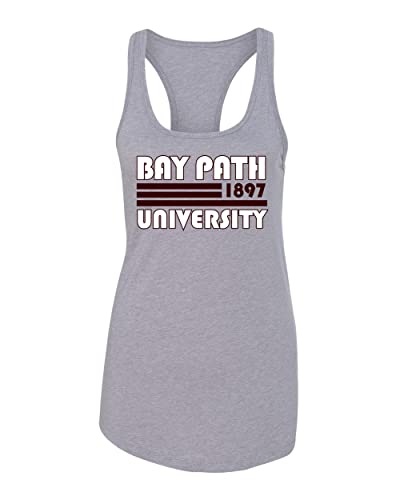 Retro Bay Path University Ladies Tank Top - Heather Grey