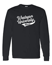 Load image into Gallery viewer, Wesleyan University Alumni Long Sleeve T-Shirt - Black
