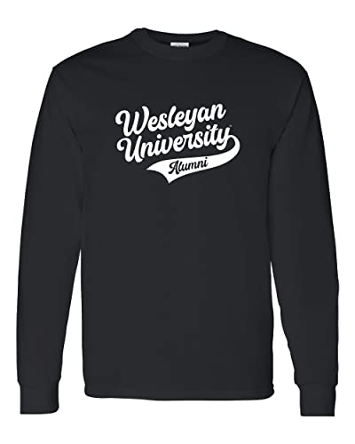 Wesleyan University Alumni Long Sleeve T-Shirt - Black