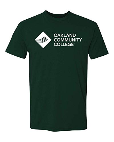 Oakland Community College Logo Stacked Exclusive Soft Shirt - Forest Green
