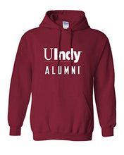 Load image into Gallery viewer, University of Indianapolis UIndy Alumni White Text Hooded Sweatshirt - Cardinal Red
