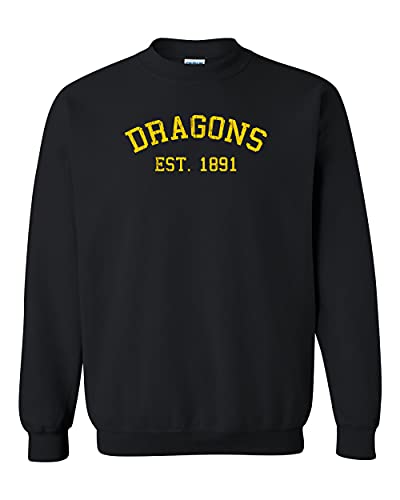 Drexel University Dragons Vintage 1891 Crewneck Sweatshirt - Black