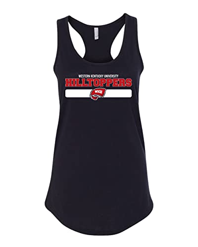 Western Kentucky Hilltoppers Horizontal Ladies Tank Top - Black