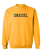 Load image into Gallery viewer, Drexel University Drexel Navy Text Crewneck Sweatshirt - Gold
