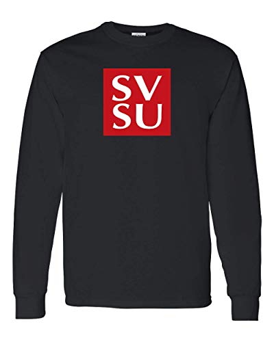 SVSU Block Two Color Long Sleeve - Black