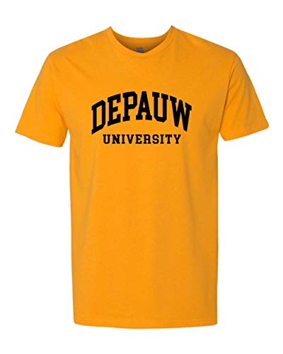 DePauw 1 Color Black Text Exclusive Soft Shirt - Gold