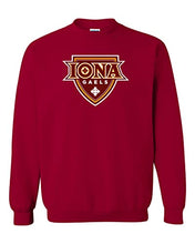 Load image into Gallery viewer, Iona University Full Color Logo Crewneck Sweatshirt - Cardinal Red
