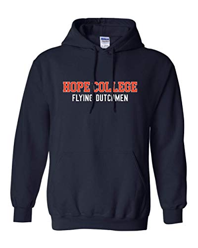 Hope College Flying Dutchmen Two Color Hooded Sweatshirt - Navy