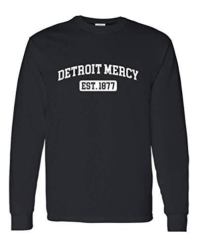 Detroit Mercy EST One Color Long Sleeve T-Shirt - Black