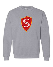 Load image into Gallery viewer, Stanislaus State Shield Crewneck Sweatshirt - Sport Grey
