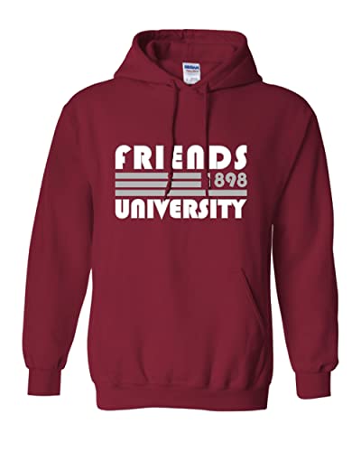 Retro Friends University Hooded Sweatshirt - Cardinal Red
