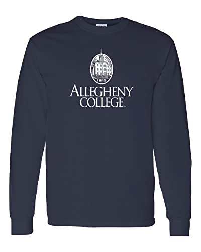Allegheny College Stacked Long Sleeve T-Shirt - Navy