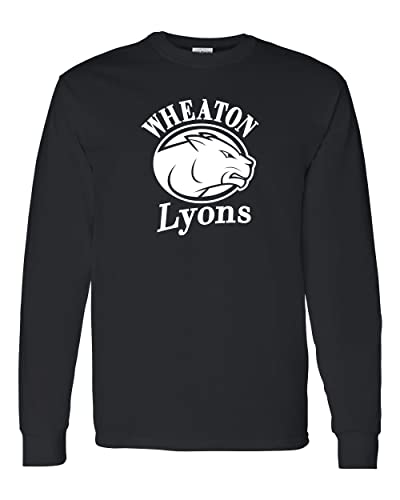 Wheaton College Lyons Long Sleeve T-Shirt - Black
