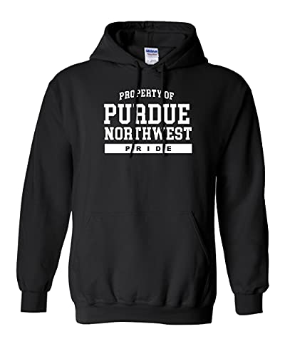 Property of Purdue Northwest One Color Hooded Sweatshirt - Black