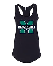 Load image into Gallery viewer, Mercyhurst University Full Color Ladies Racer Tank Top - Black
