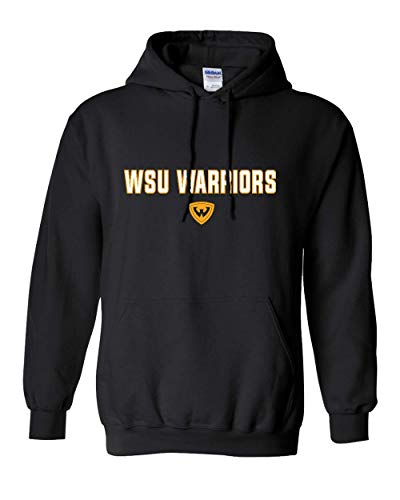 WSU Warriors Two Color Hooded Sweatshirt - Black