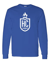 Load image into Gallery viewer, Hilbert College Shield Long Sleeve Shirt - Royal
