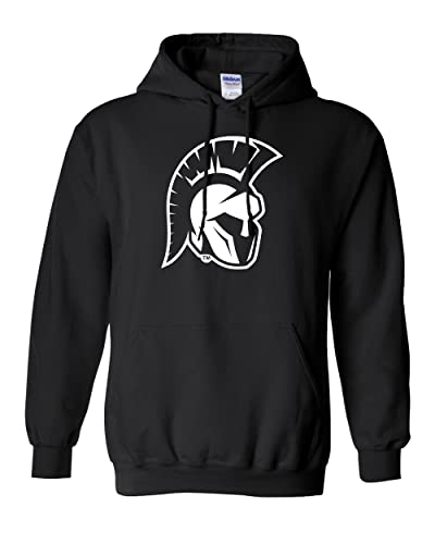 Illinois Wesleyan Titan Head Hooded Sweatshirt - Black