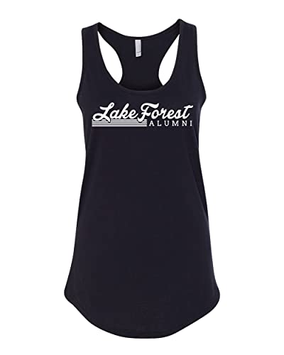 Vintage Lake Forest Alumni Ladies Tank Top - Black