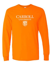Load image into Gallery viewer, Carroll University Stacked Long Sleeve T-Shirt - Orange
