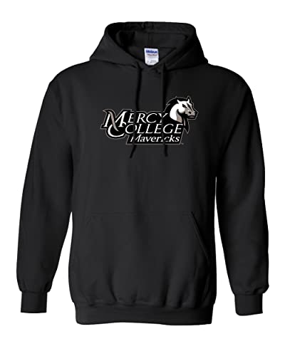 Mercy College Stacked Logo Hooded Sweatshirt - Black