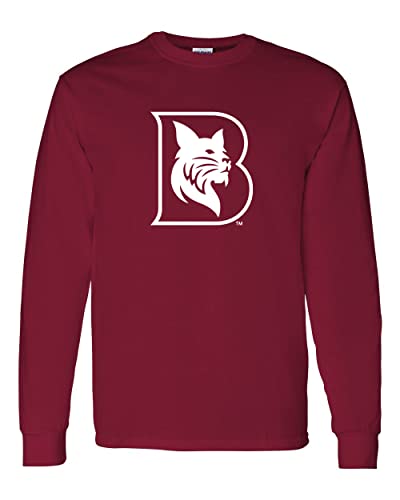 Bates College Bobcat B Long Sleeve Shirt - Cardinal Red