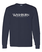 Load image into Gallery viewer, Washburn University 1 Color Long Sleeve Shirt - Navy
