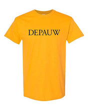 Load image into Gallery viewer, DePauw Black Text T-Shirt - Gold
