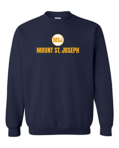 MSJ Circle Mount St Joseph Crewneck Sweatshirt - Navy