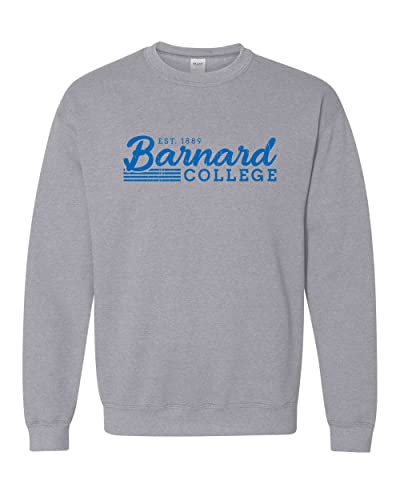 Vintage Barnard College Crewneck Sweatshirt - Sport Grey