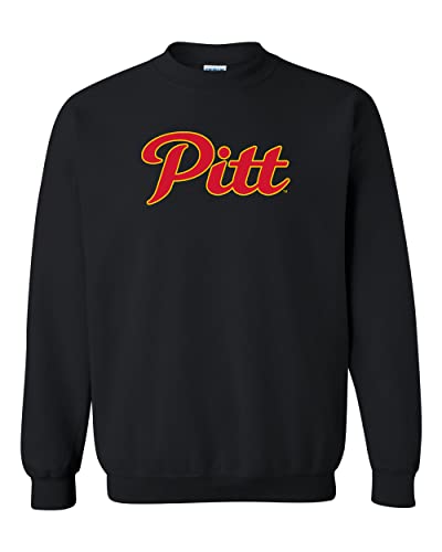 Grey Pittsburg State Pitt Logo Crewneck Sweatshirt - Black