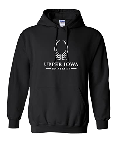 Upper Iowa University 1 Color Hooded Sweatshirt - Black