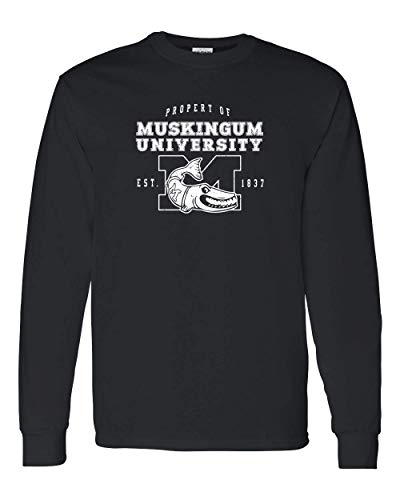 Property of Muskingum University Long Sleeve T-Shirt - Black