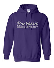 Load image into Gallery viewer, Vintage Rockford University Hooded Sweatshirt - Purple
