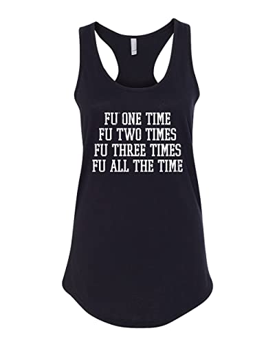Furman University FU One Time Ladies Tank Top - Black