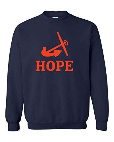 Hope College Anchor One Color Crewneck Sweatshirt - Navy