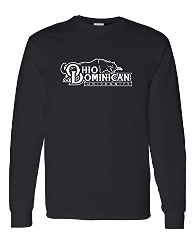 Ohio Dominican with Panther One Color Long Sleeve T-Shirt - Black