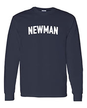 Load image into Gallery viewer, Newman University Block Long Sleeve T-Shirt - Navy
