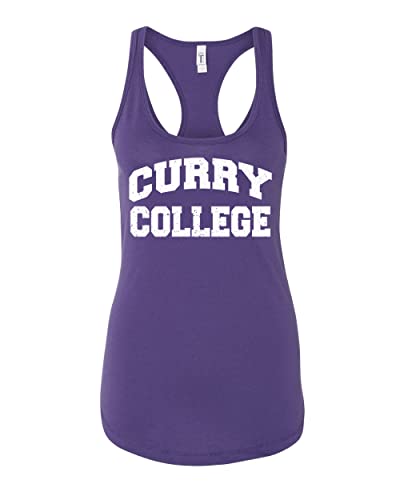 Curry College Block Letters Ladies Tank Top - Purple Rush