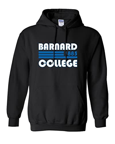 Retro Barnard College Hooded Sweatshirt - Black