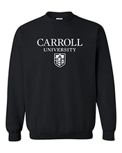 Load image into Gallery viewer, Carroll University Stacked Crewneck Sweatshirt - Black
