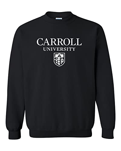 Carroll University Stacked Crewneck Sweatshirt - Black