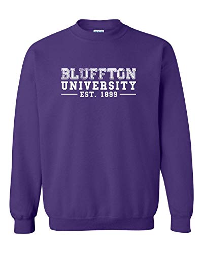 Bluffton University EST 1899 One Color Crewneck Sweatshirt - Purple