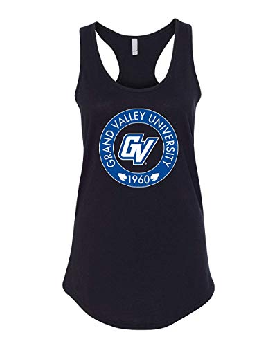 Grand Valley State University Circle Two Color Tank Top - Black