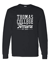 Load image into Gallery viewer, Thomas College Est 1894 Long Sleeve Shirt - Black
