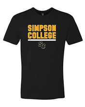 Load image into Gallery viewer, Simpson College Block Soft Exclusive T-Shirt - Black
