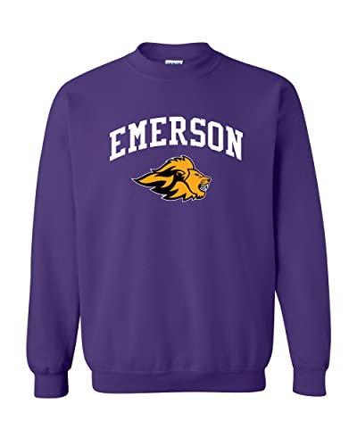 Emerson College Lions Logo Crewneck Sweatshirt - Purple