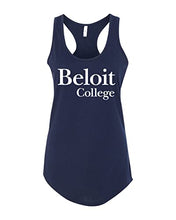 Load image into Gallery viewer, Beloit College 1 Color Ladies Tank Top - Midnight Navy

