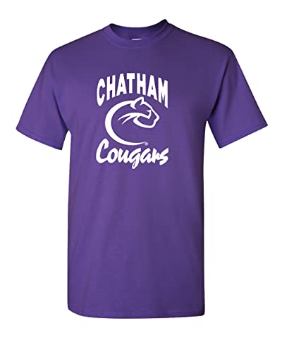 Chatham University Cougars Logo 1 Color T-Shirt - Purple