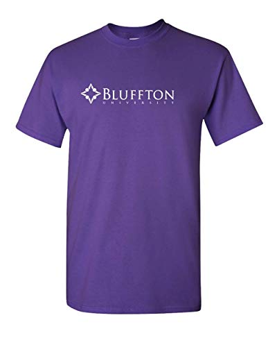 Bluffton University Logo One Color T-Shirt - Purple
